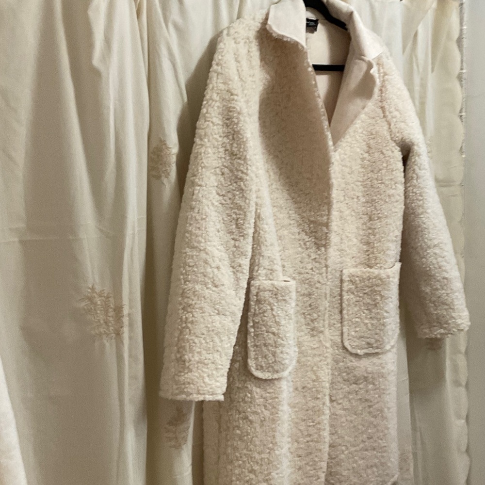 Women's Cream Teddy Coat